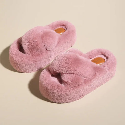 もこもこファーサンダル
